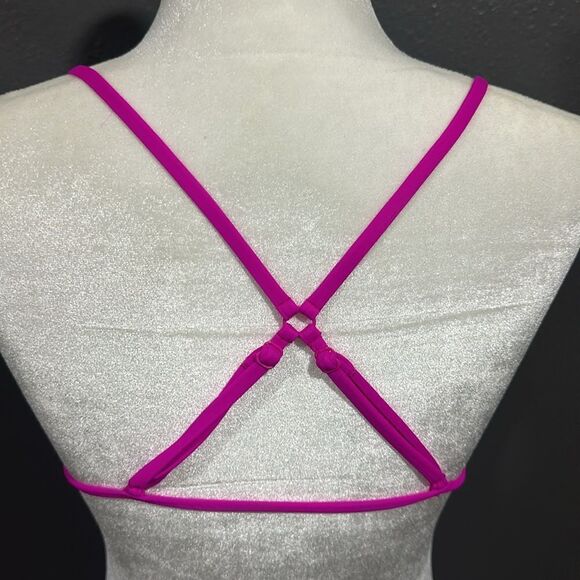 Victoria’s Secret PINK Magenta Triangle Bikini Set S/M - Picture 3 of 7